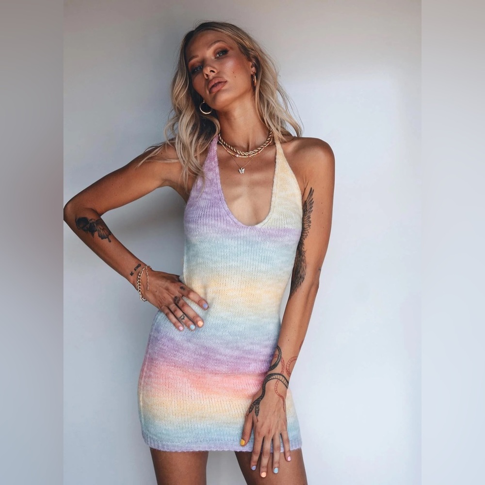 Princess Polly Blair Mini Dress Rainbow - S/M / Multi